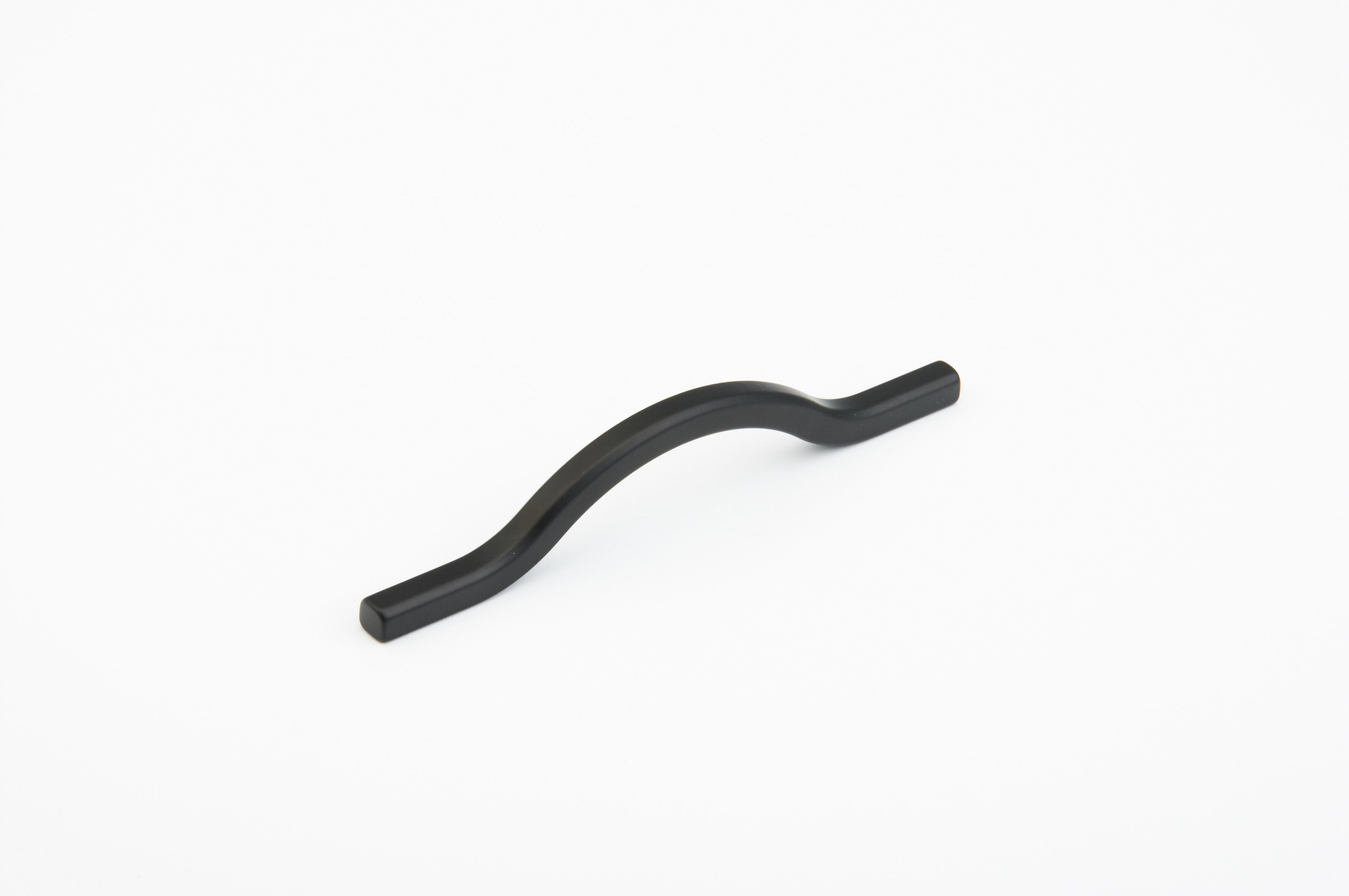 Schaub 308-MB 96mm to 128mm Center to Center Sorrento Arched Cabinet Pull Matte Black Finish Sparrow Supply