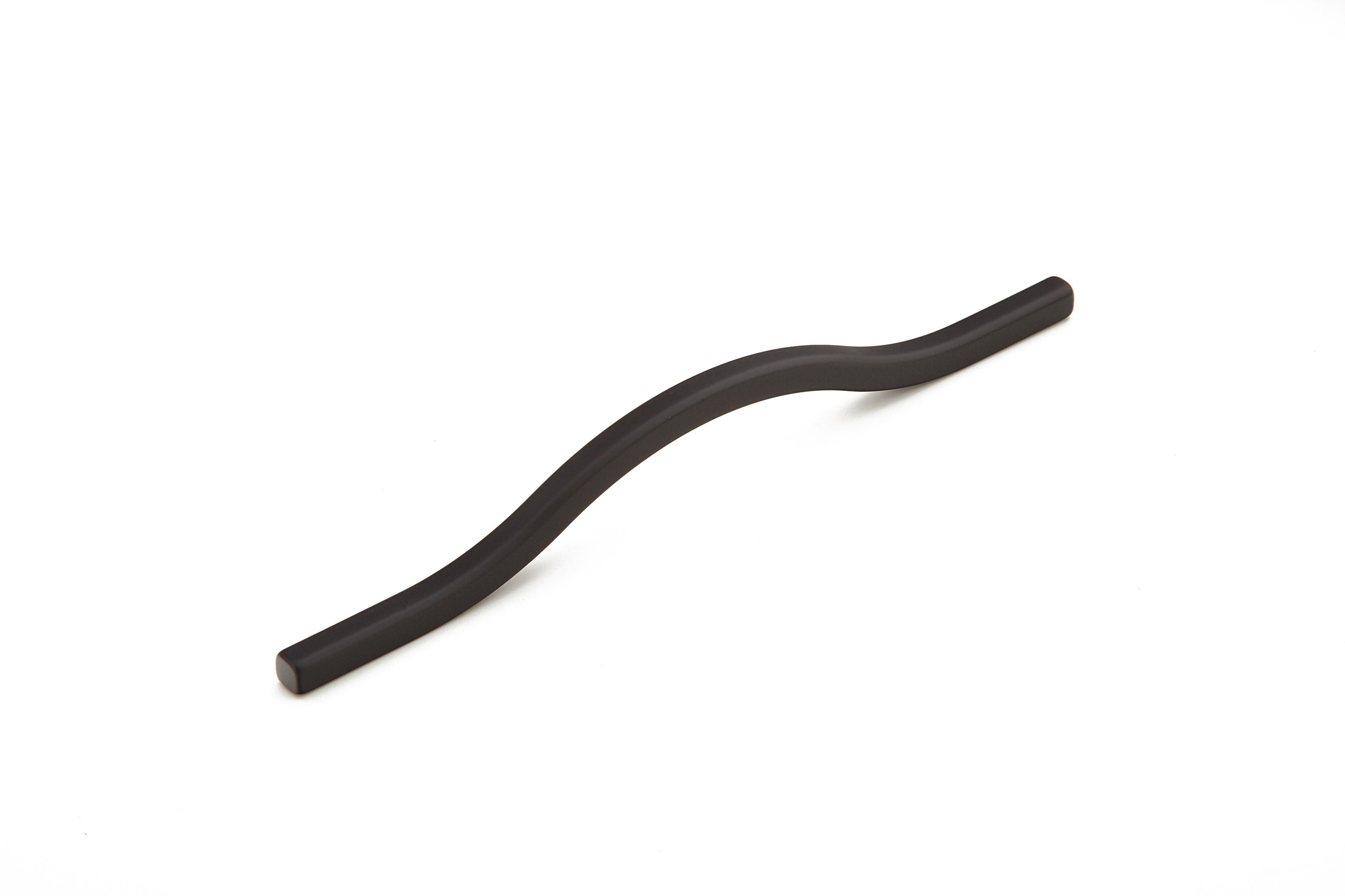 Schaub 309-MB 160mm to 192mm Center to Center Sorrento Arched Cabinet Pull Matte Black Finish Sparrow Supply