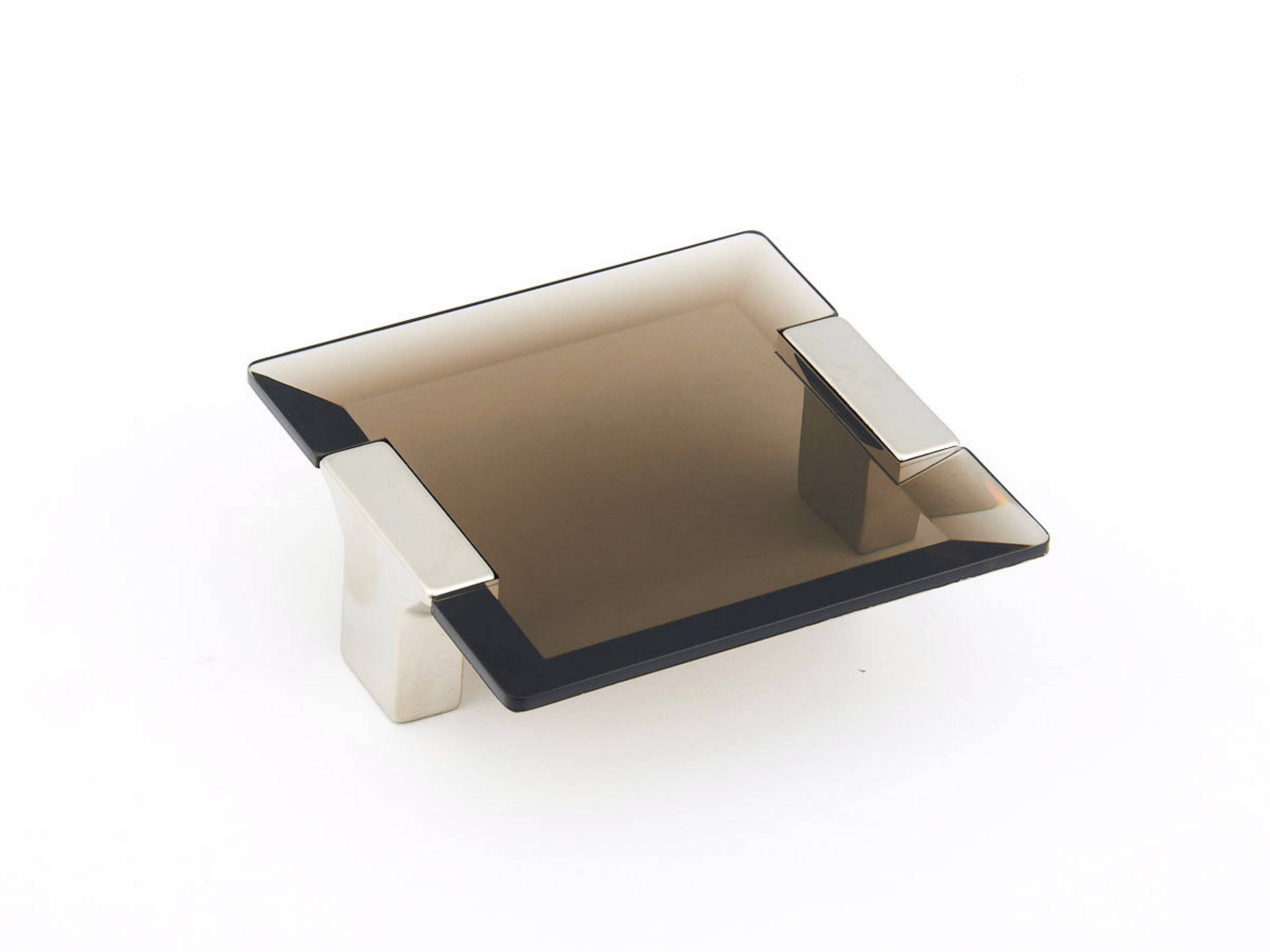 Schaub 315-15-SM 2-1/2" Center to Center Positano Smoke Cabinet Pull Satin Nickel Finish Sparrow Supply