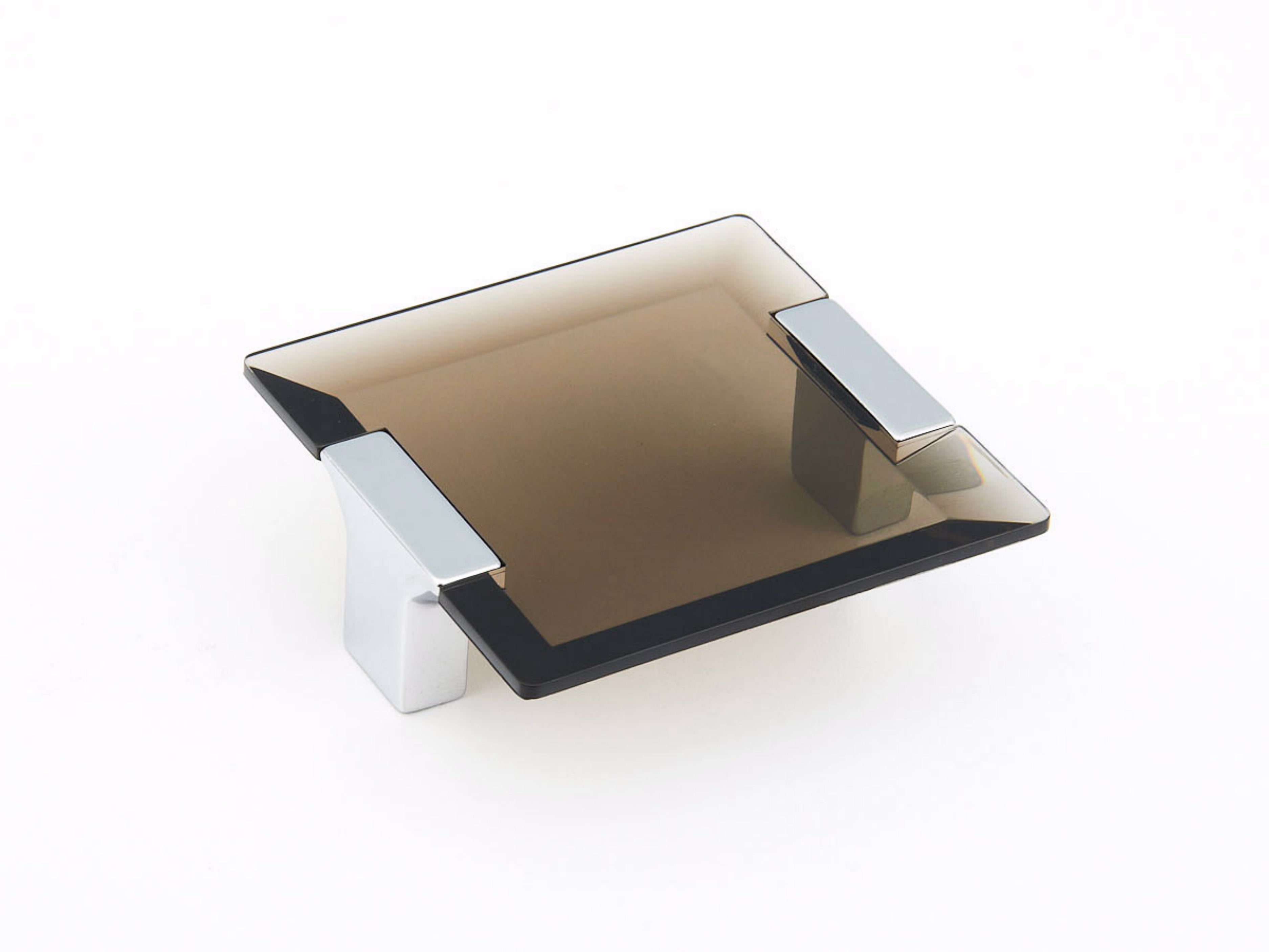 Schaub 315-26-SM 2-1/2" Center to Center Positano Smoke Cabinet Pull Polished Chrome Finish Sparrow Supply