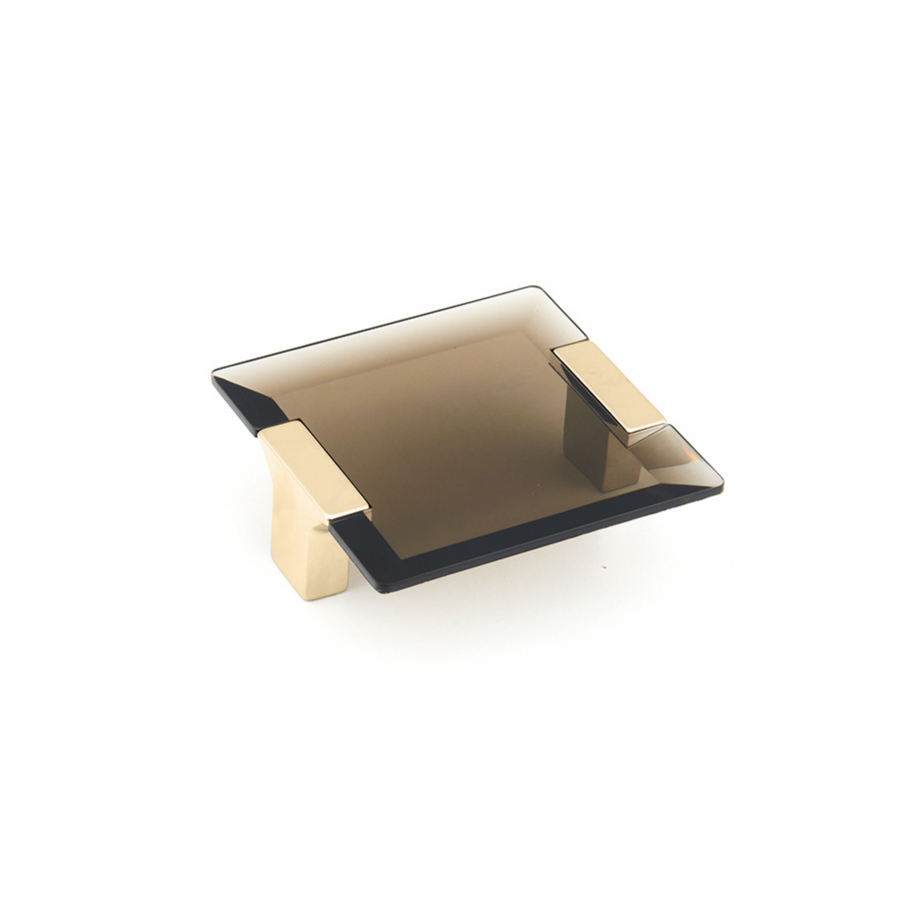 Schaub 315-SSB-SM 2-1/2" Center to Center Positano Smoke Cabinet Pull Signature Satin Brass Finish Sparrow Supply