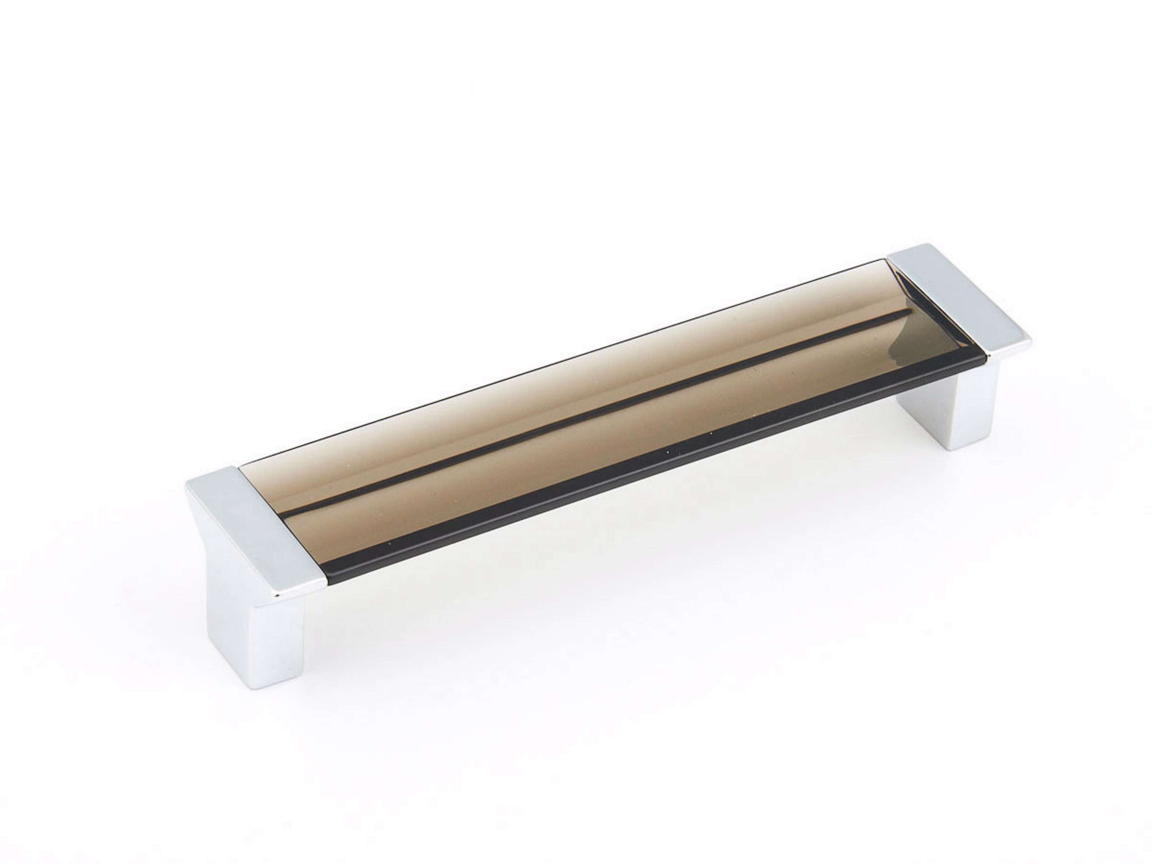 Schaub 316-15-SM 5-1/16" Center to Center Positano Smoke Cabinet Pull Satin Nickel Finish Sparrow Supply