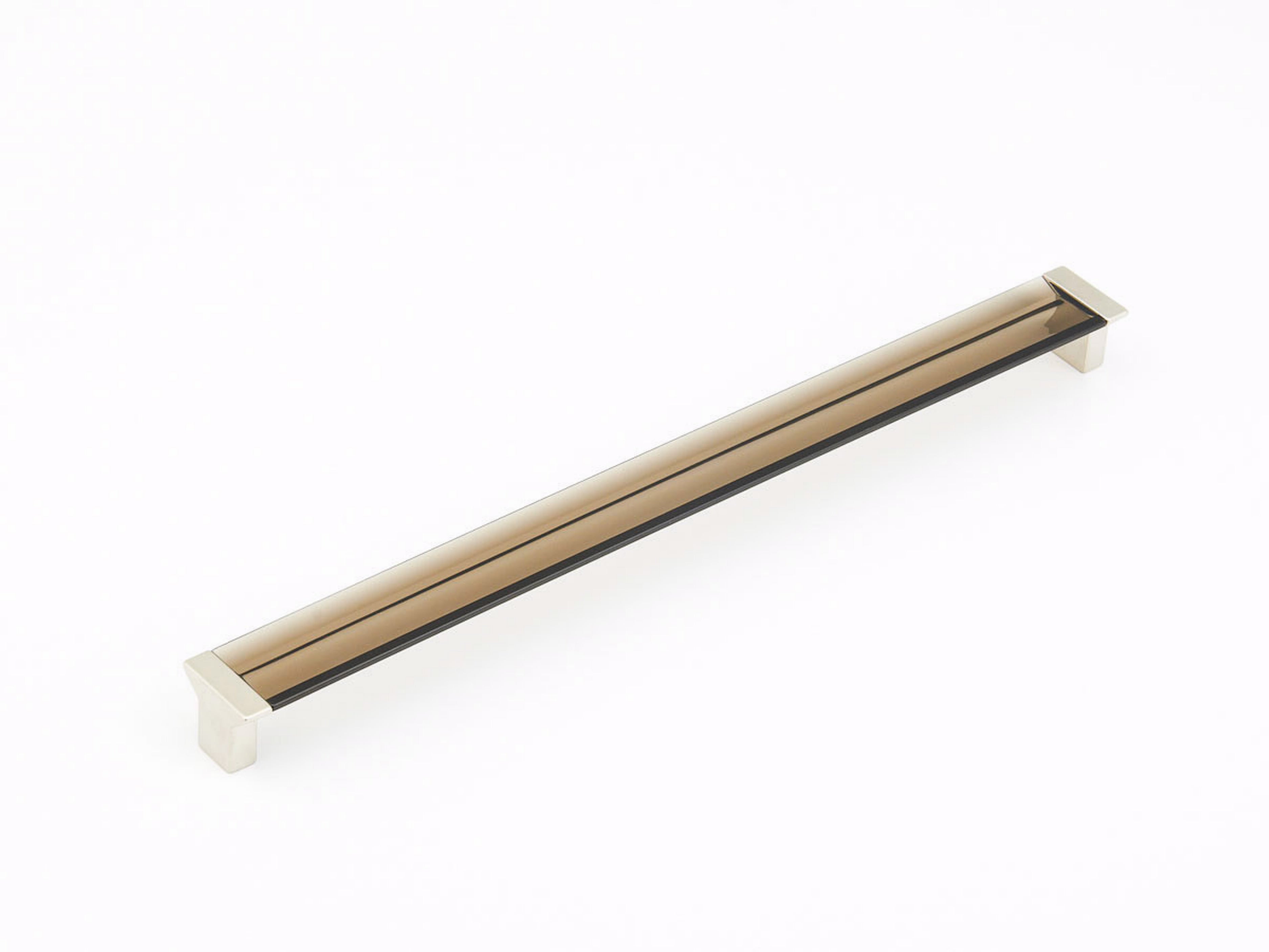 Schaub 318-15-SM 12-5/8" Center to Center Positano Smoke Cabinet Pull Satin Nickel Finish Sparrow Supply