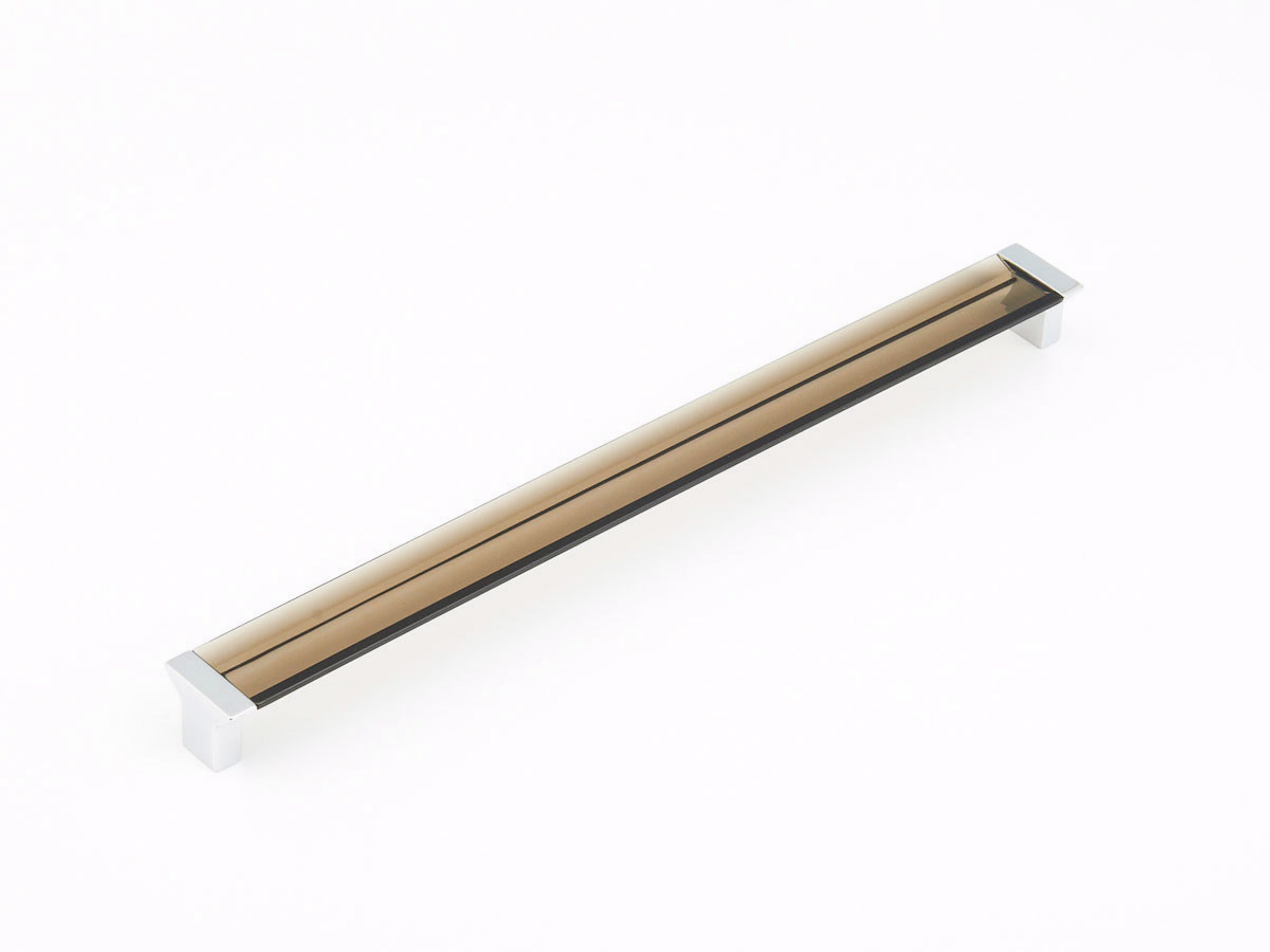 Schaub 318-26-SM 12-5/8" Center to Center Positano Smoke Cabinet Pull Polished Chrome Finish Sparrow Supply