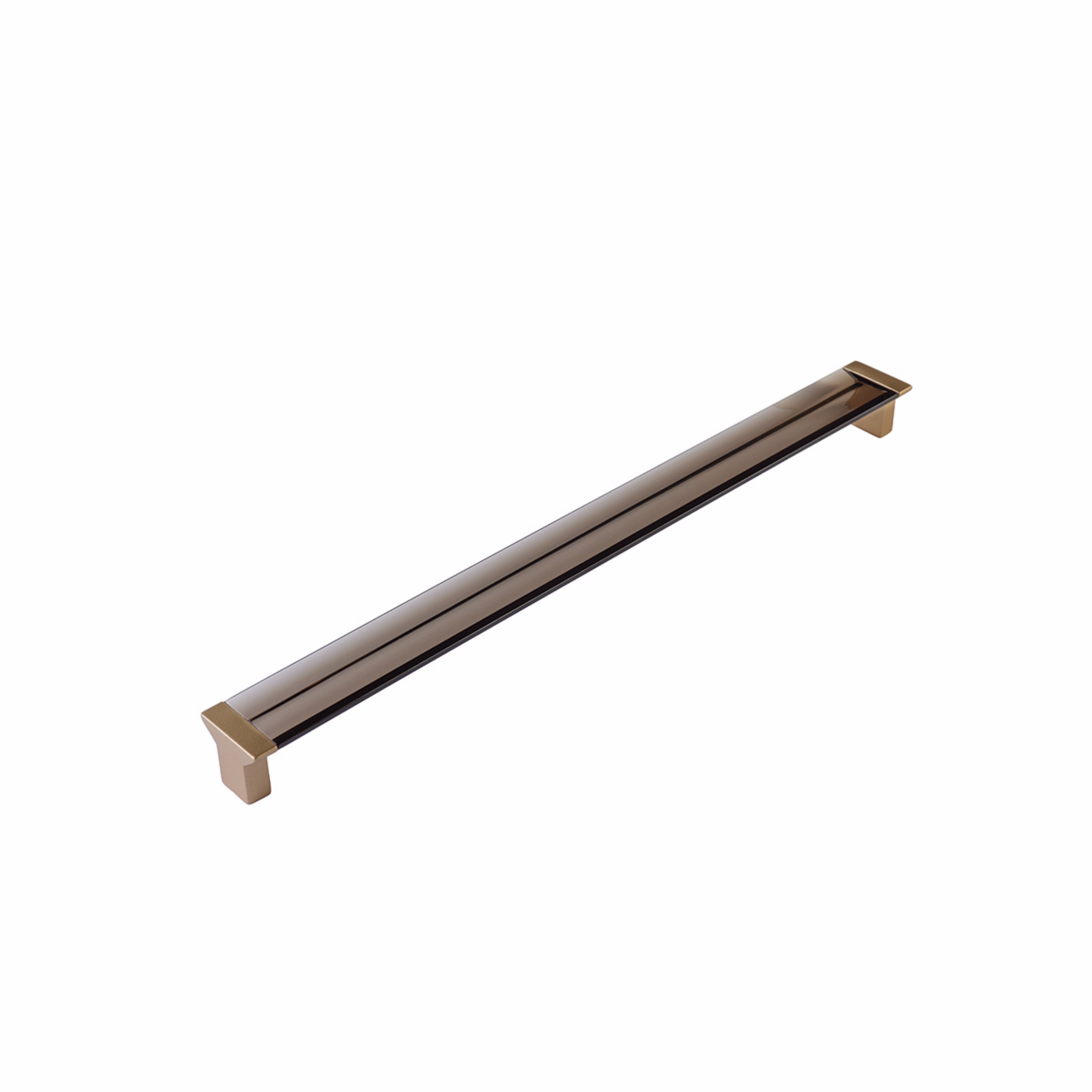 Schaub 318-SSB-SM 12-5/8" Center to Center Positano Smoke Cabinet Pull Signature Satin Brass Finish Sparrow Supply