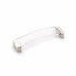 Schaub 320-15-CL 5-1/16" Center to Center Positano Arch Clear Cabinet Pull Satin Nickel Finish Sparrow Supply