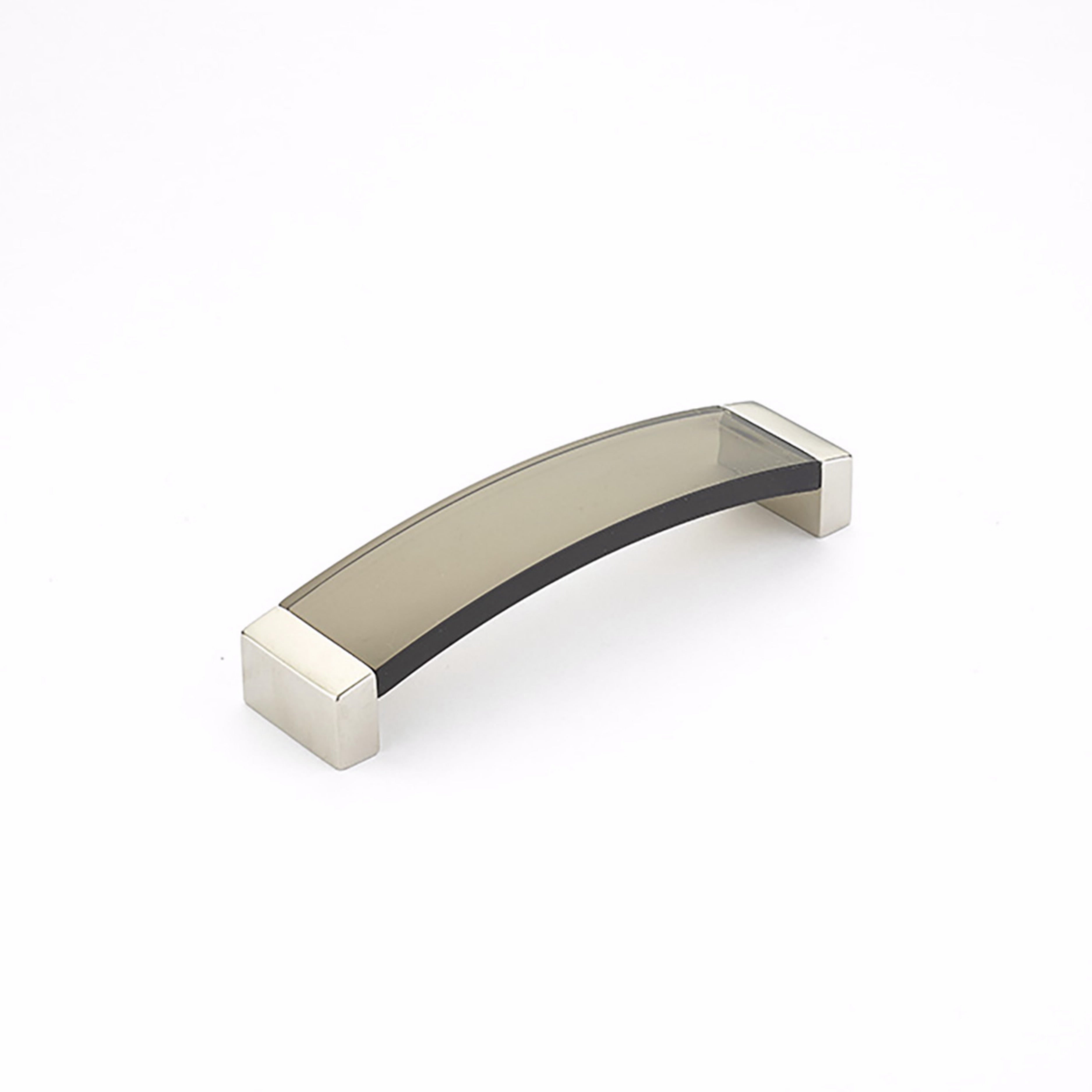 Schaub 320-15-SM 5-1/16" Center to Center Positano Arch Smoke Cabinet Pull Satin Nickel Finish Sparrow Supply