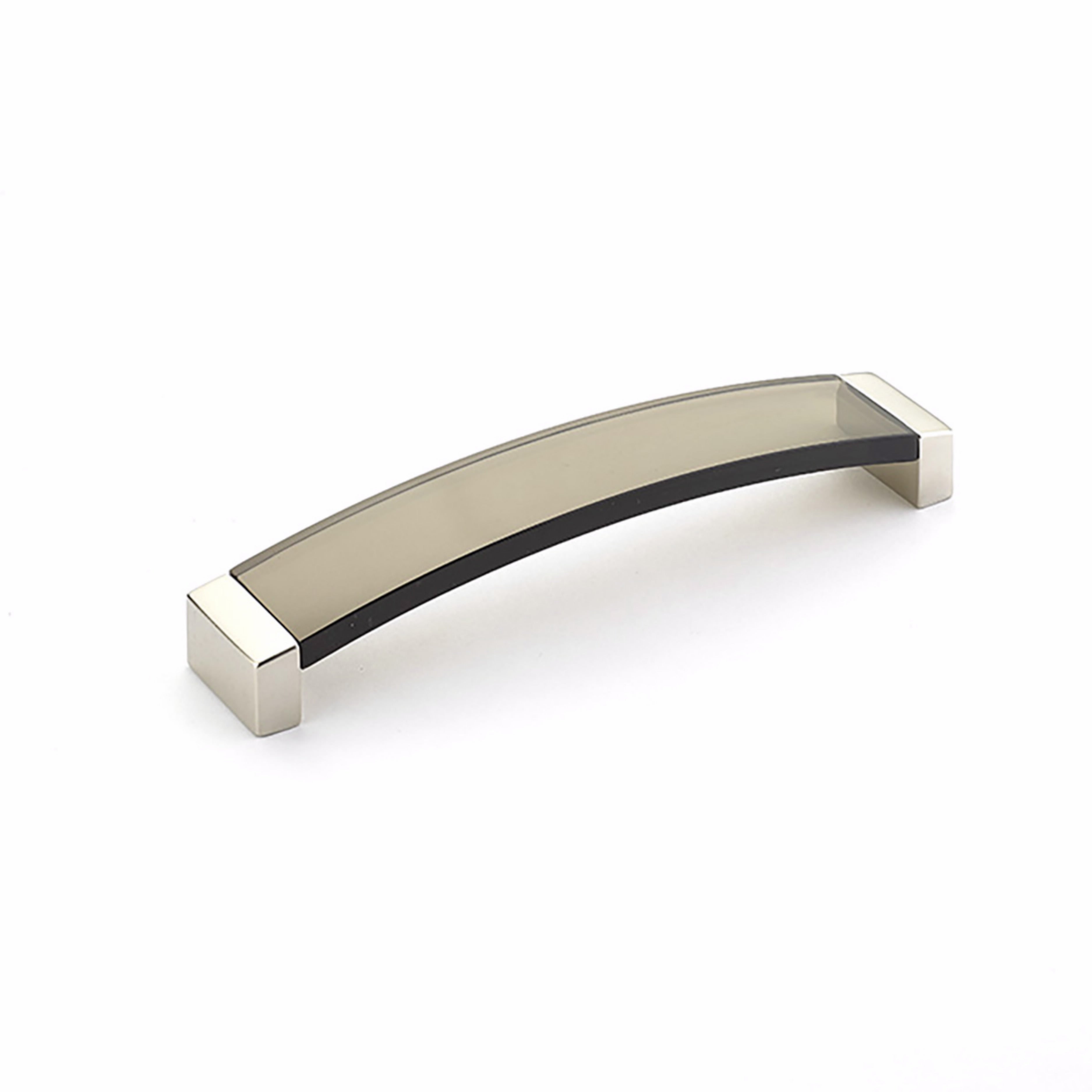 Schaub 321-15-SM 6-5/16" Center to Center Positano Arch Smoke Cabinet Pull Satin Nickel Finish Sparrow Supply