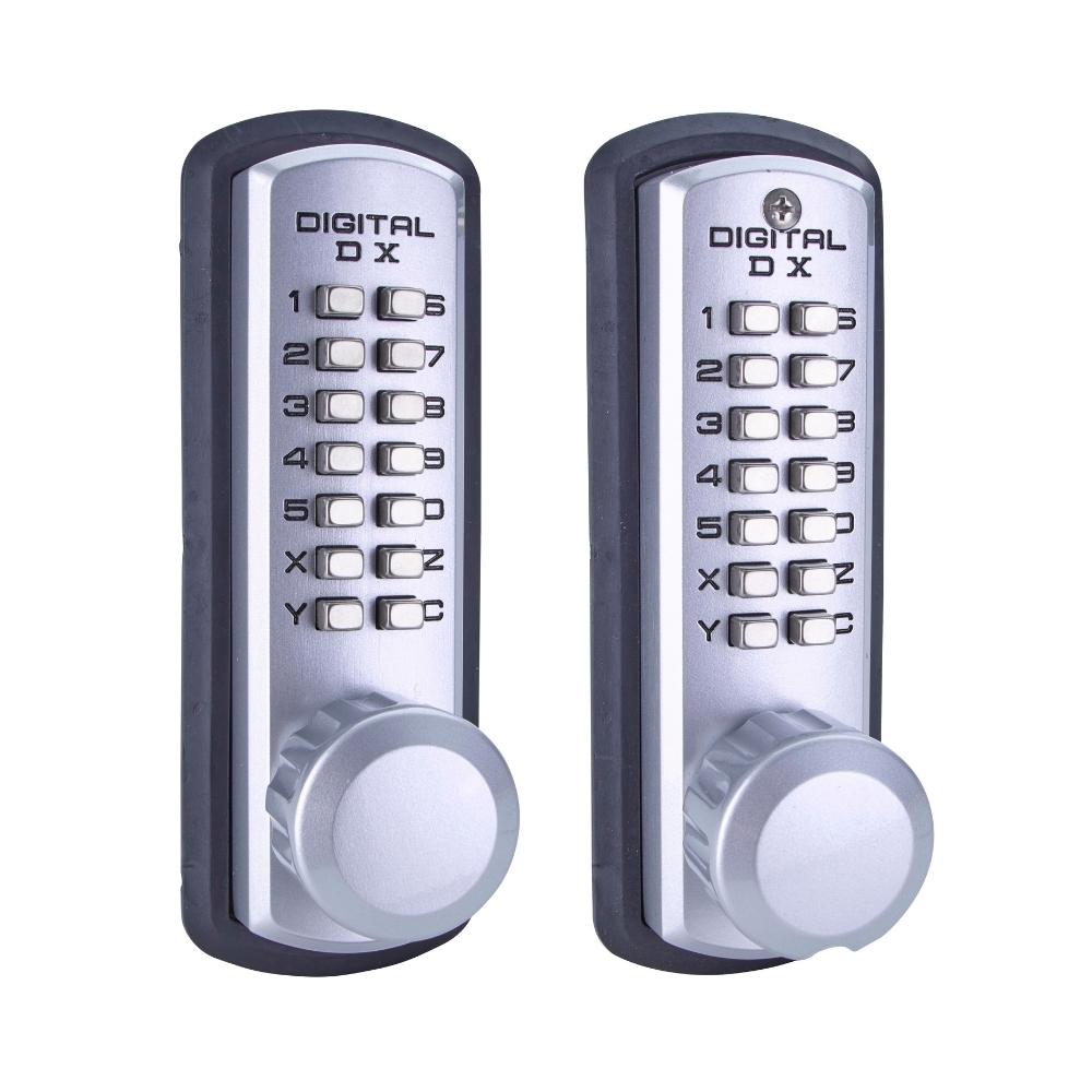 Lockey 3210SCMGDC Mechanical Keyless Digital Deadbolt Lock with Double Combination Satin Chrome Marine Grade Finish Sparrow Supply