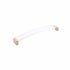 Schaub 322-SSB-CL 8-13/16" Center to Center Positano Arch Clear Cabinet Pull Signature Satin Brass Finish Sparrow Supply