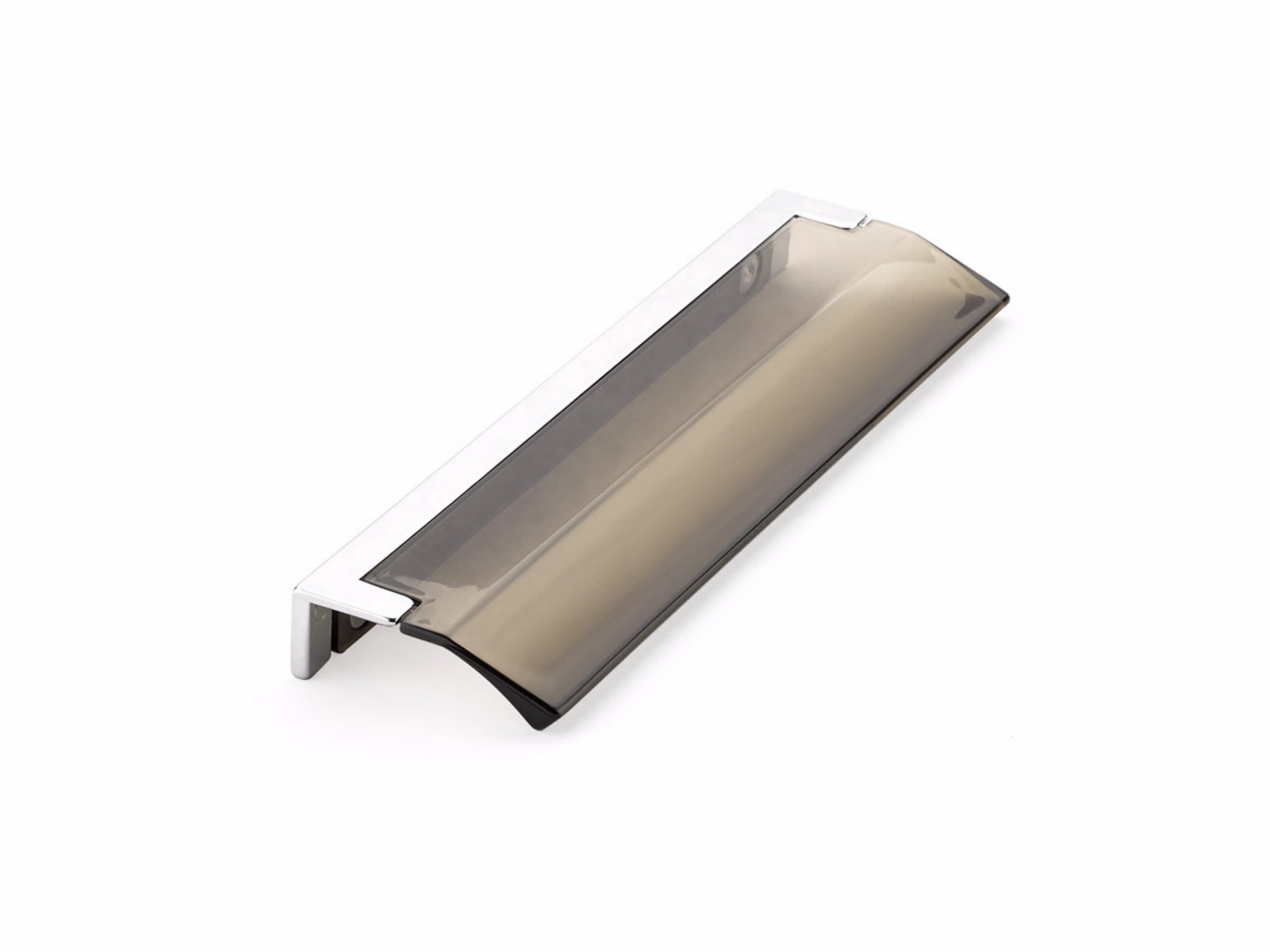 Schaub 324-26-SM 5-1/16" Center to Center Positano Arch Smoke Cabinet Edge Pull Polished Chrome Finish Sparrow Supply