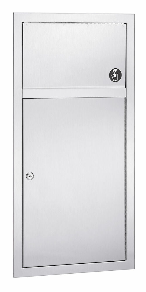 Bradley 3251-000000 Waste Receptacle, Recessed, 2.8 Gal Sparrow Supply