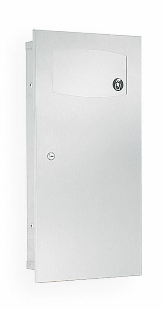 Bradley 3257-000000 Waste Receptacle, Recessed, 2.8 Gal Sparrow Supply