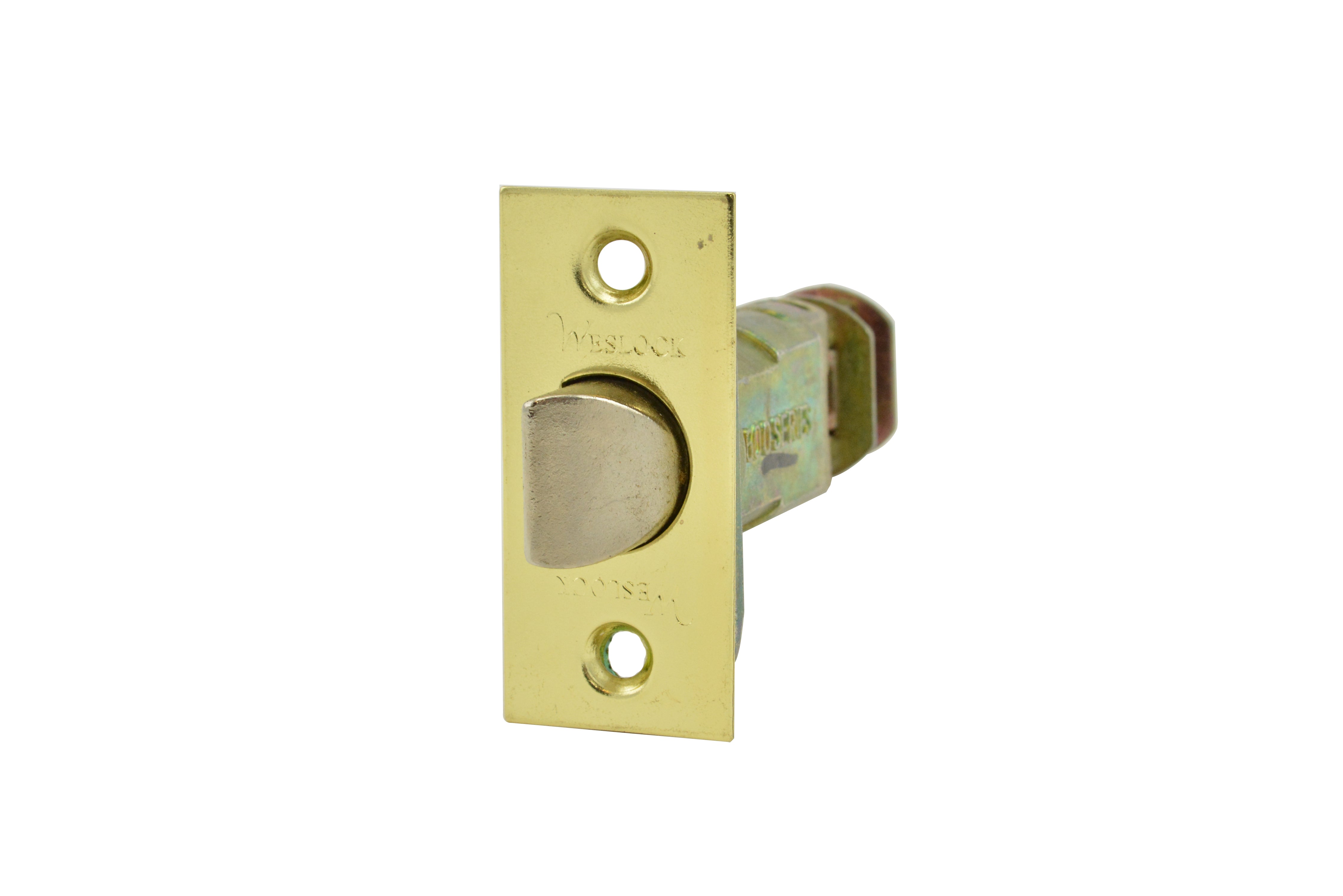 Weslock 32720X4-SL Dual Option Adjustable Spring Latch Satin Brass Finish Sparrow Supply