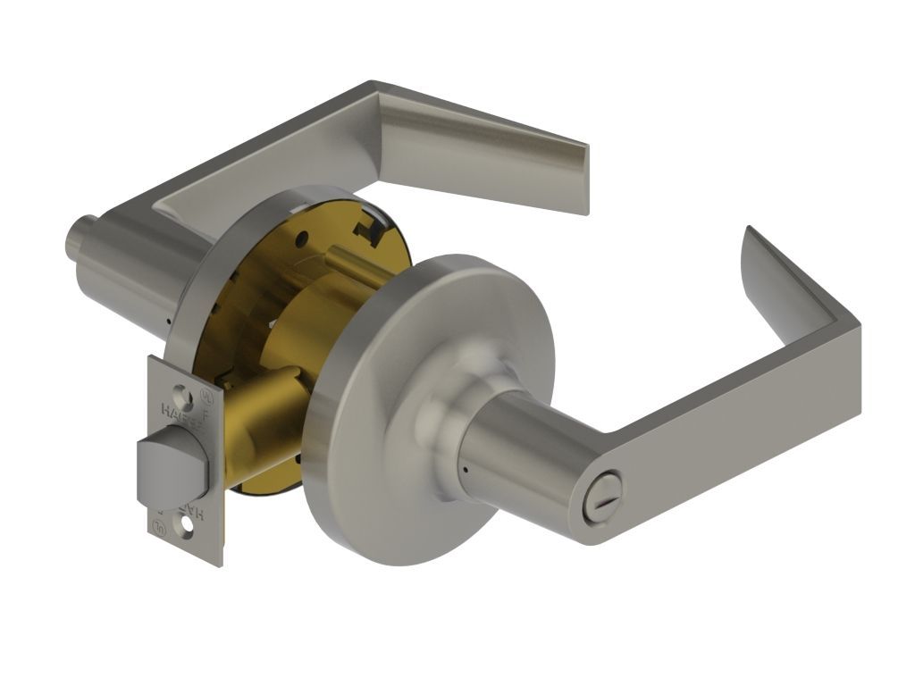 Hager 3440WTN26D Withnell Lever Privacy Cylindrical Lock Satin Chrome Finish Sparrow Supply