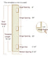 Templaco 35368KF 6 Foot 8 Inch Full Length Template for Three 5/8" Radius 3-1/2" Hinges Sparrow Supply