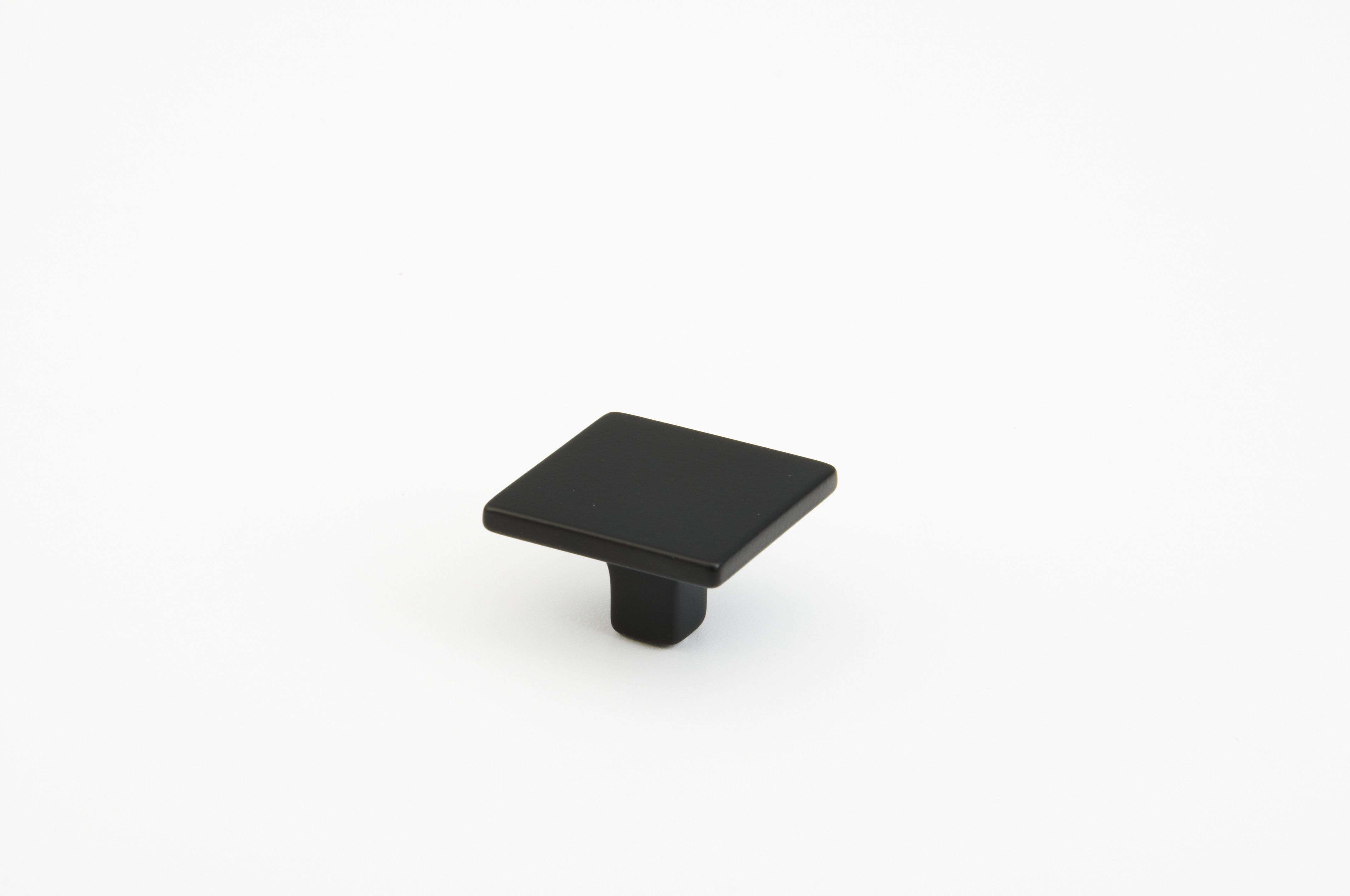 Schaub 360-MB 1-3/8" Armadio Square Cabinet Knob Matte Black Finish Sparrow Supply
