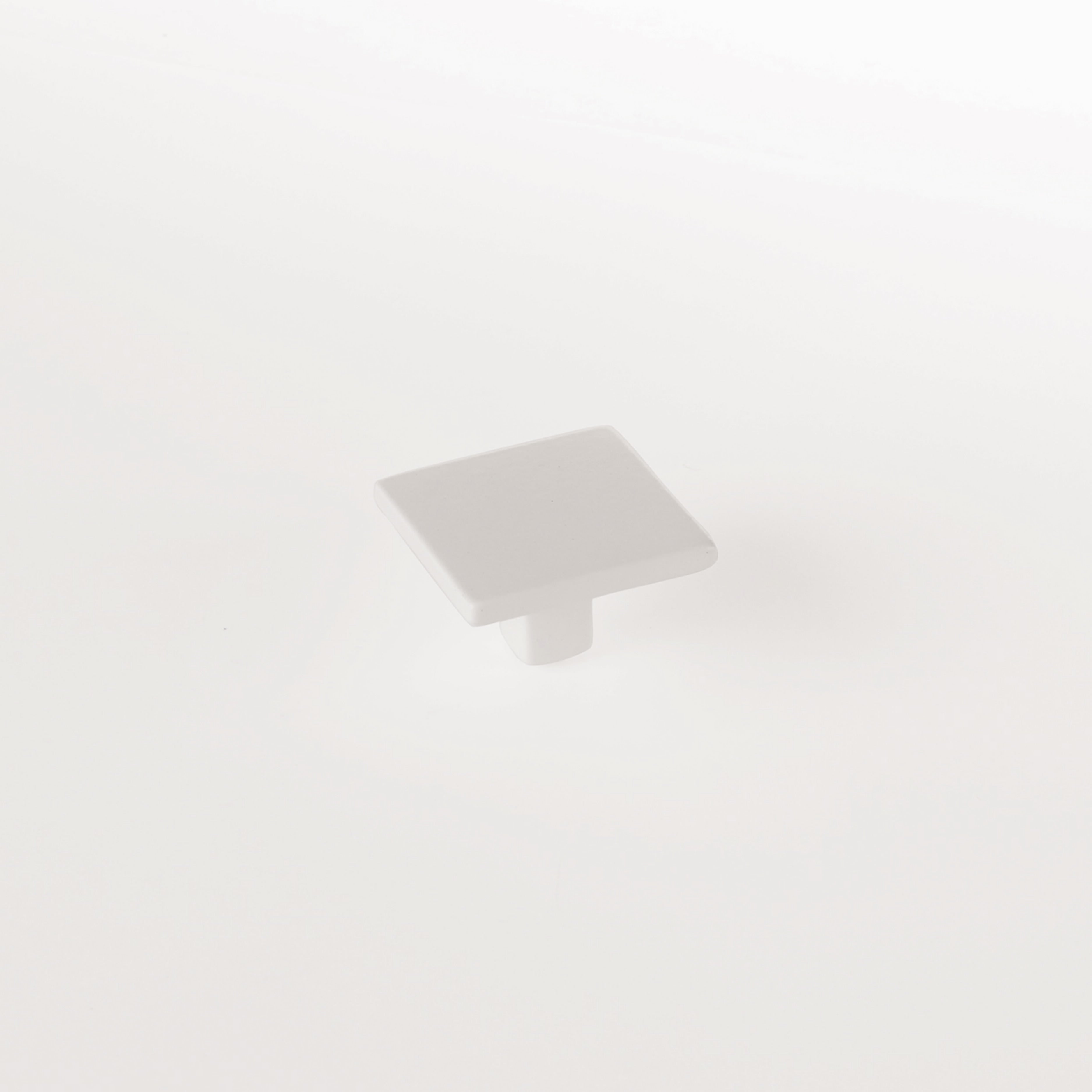 Schaub 360-MW Armadio 1-3/8" Square Cabinet Knob Matte White Finish Sparrow Supply