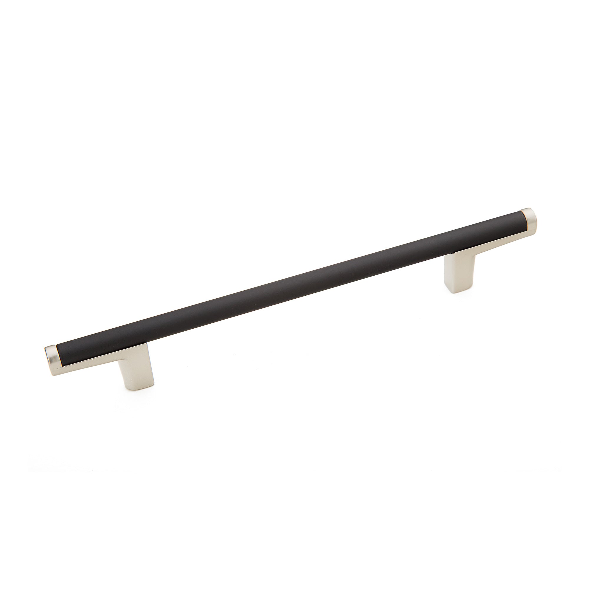 Schaub 370-MB-15 128mm Center to Center Regatta Matte Black Cabinet Pull Satin Nickel Finish Sparrow Supply