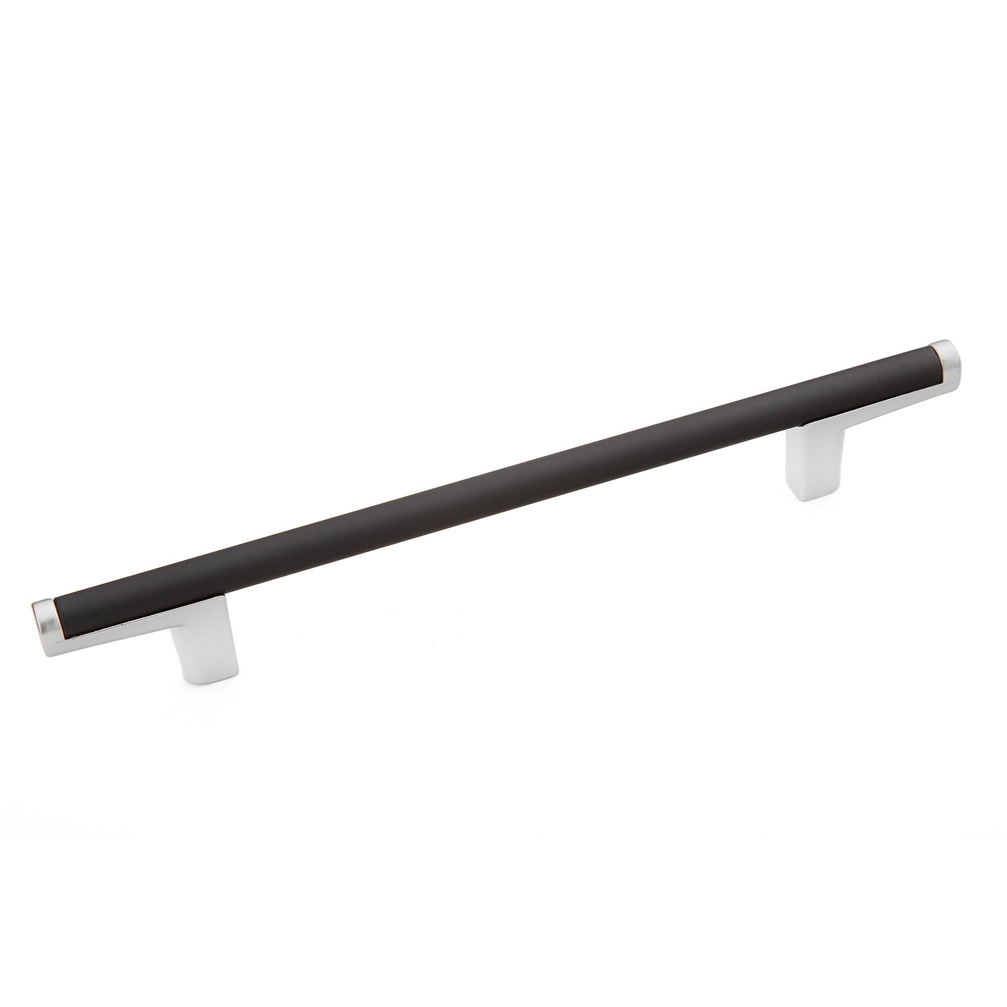 Schaub 370-MB-26 128mm Center to Center Regatta Matte Black Cabinet Pull Polished Chrome Finish Sparrow Supply