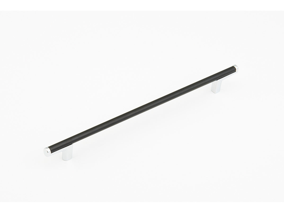 Schaub 373-MB-26 320mm Center to Center Regatta Matte Black Cabinet Pull Polished Chrome Finish Sparrow Supply