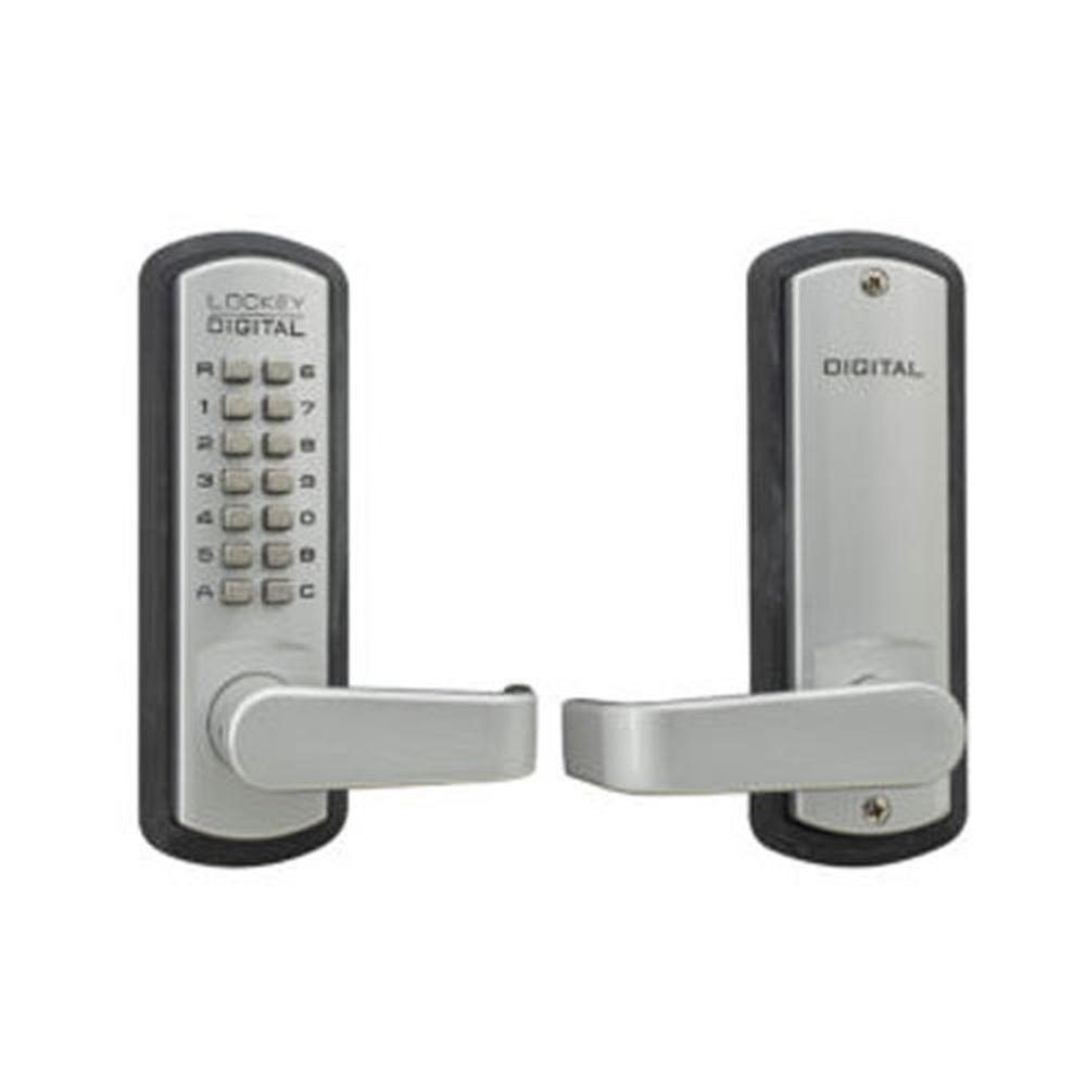 Lockey 3835SCMG Mechanical Keyless Lever Lock with Passage Function and Single Combination Satin Chrome Marine Grade Finish Sparrow Supply