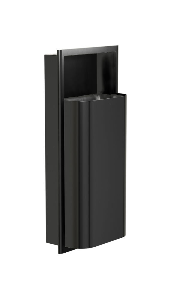 Bradley 3B1-000000-BB Waste Rec- Recessed, Medium Cap. (D-Shape) Brushed Black Sparrow Supply