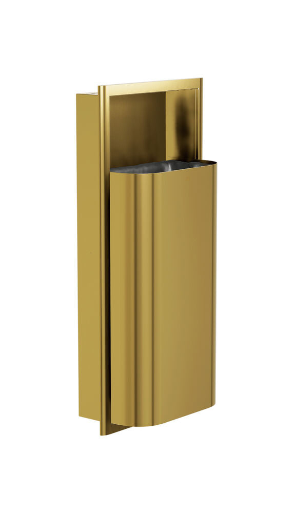 Bradley 3B1-000000-BR Waste Rec- Recessed, Medium Cap. (D-Shape) Brushed Brass Sparrow Supply