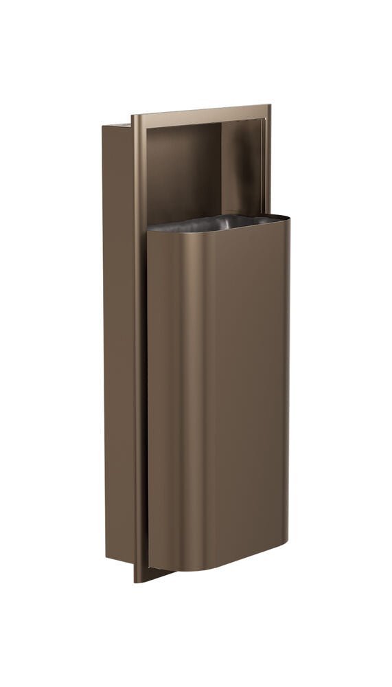 Bradley 3B1-000000-BZ Waste Rec- Recessed, Medium Cap. (D-Shape) Brushed Bronze Sparrow Supply