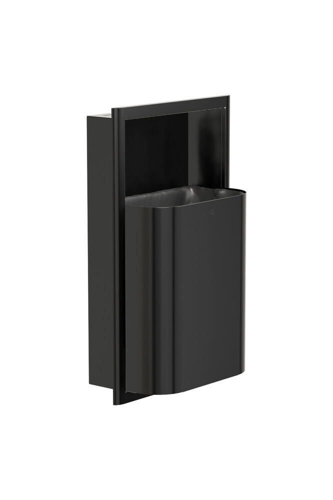 Bradley 3B1-003400-BB Waste Rec- Recessed, Small Cap. (D-Shape) Brushed Black Sparrow Supply