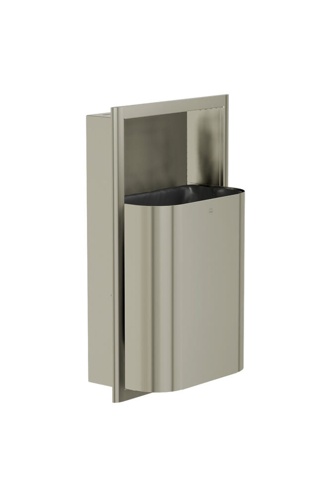 Bradley 3B1-003400-BN Waste Rec- Recessed, Small Cap. (D-Shape) Brushed Nickel Sparrow Supply