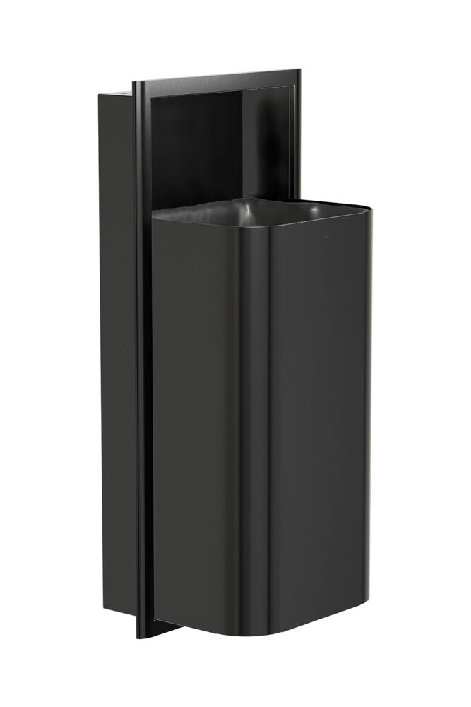 Bradley 3B1-003600-BB Waste Rec- Recessed, Large Cap. (D-Shape) Brushed Black Sparrow Supply