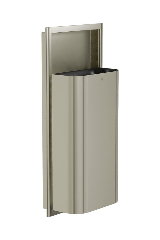 Bradley 3B1-100000-BN Waste Rec- Semi-Rec, Medium Cap. (D-Shape) Brushed Nickel Sparrow Supply