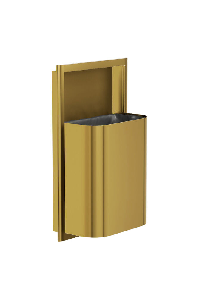 Bradley 3B1-103400-BR Stainless Steel Commercial Waste Receptacle Sparrow Supply