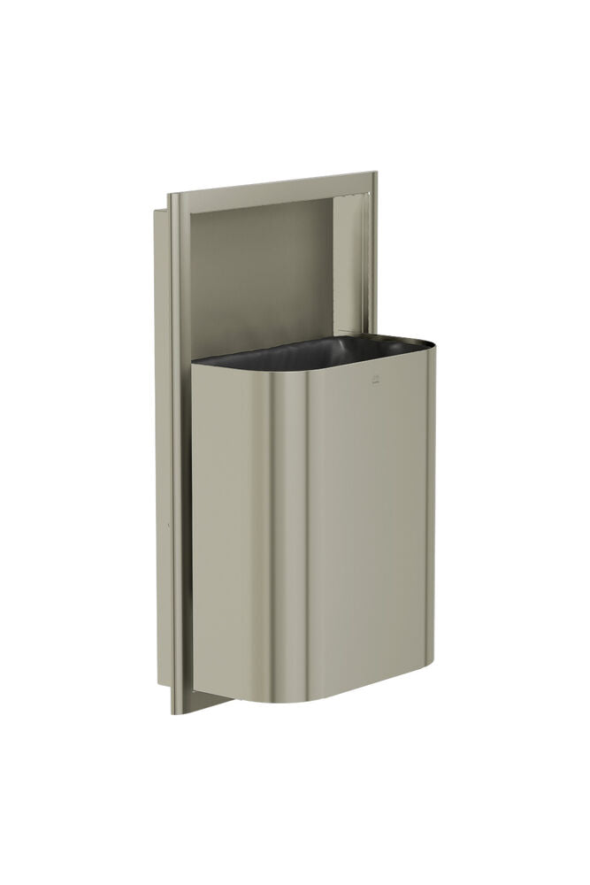 Bradley 3B1-103400-BN Waste Rec- Semi-Rec.-Small Cap. (D-Shape) Brushed Nickel Sparrow Supply