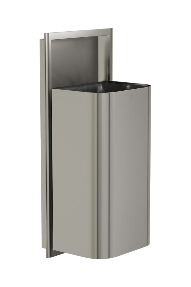 Bradley 3B1-103600-BS Waste Rec- Semi-Rec, Large Cap. (D-Shape) Brushed Stainless Sparrow Supply