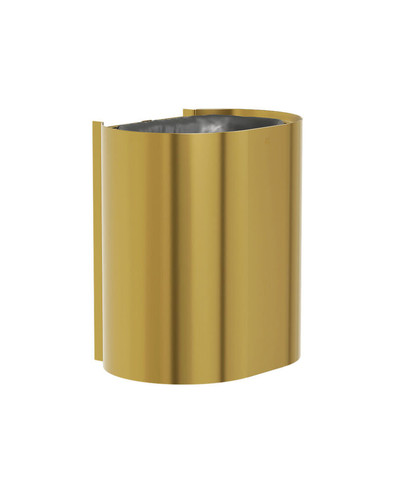 Bradley 3B1-110000-BR Waste Rec- Surface , Medium Cap. (P-Shape) Brushed Brass Sparrow Supply