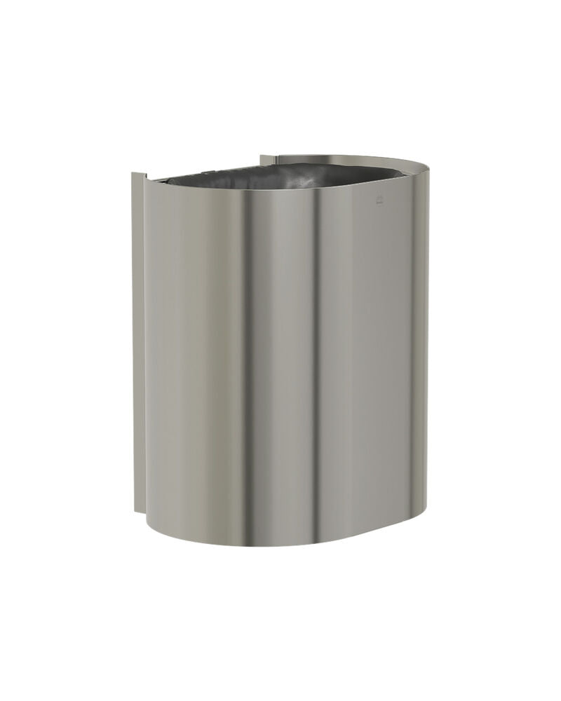 Bradley 3B1-110000-BS Waste Rec- Surface , Medium Cap. (P-Shape) Brushed Stainless Sparrow Supply