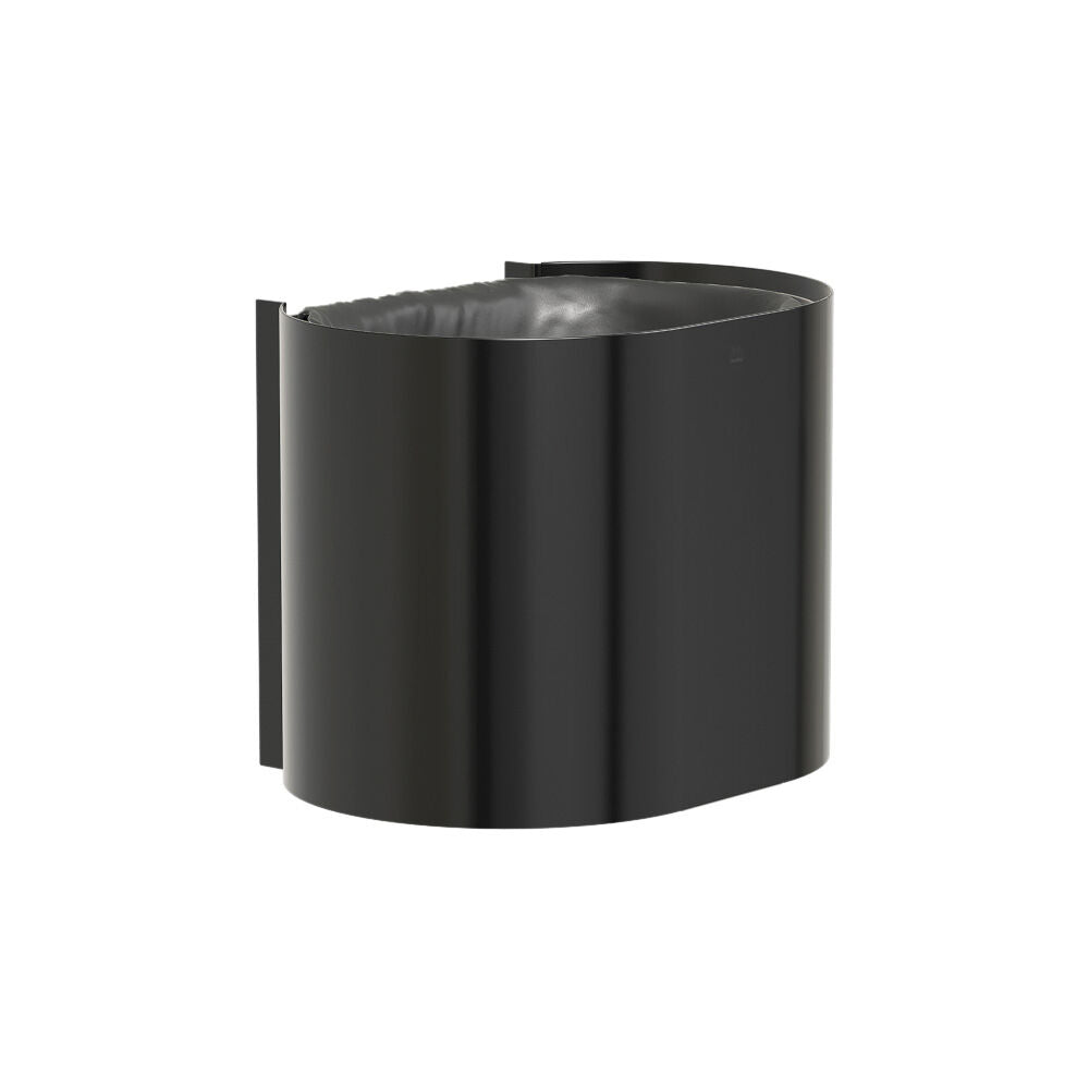 Bradley 3B1-113400-BB Waste Rec-Surface-Small Cap. (P-Shape) Brushed Black Sparrow Supply