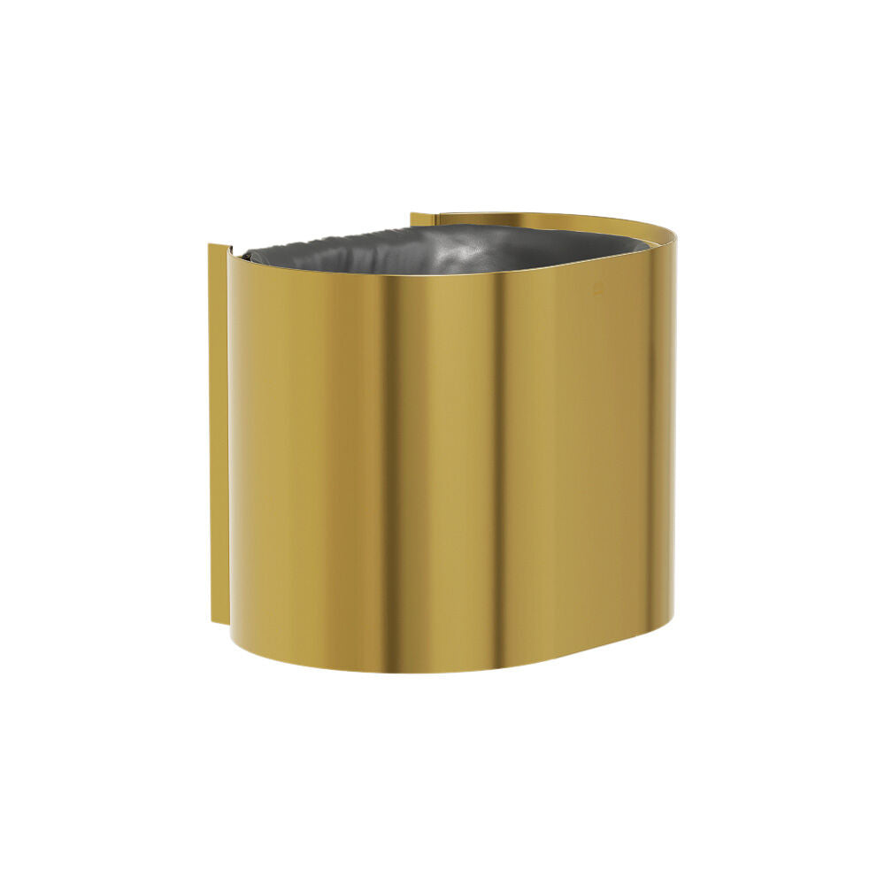 Bradley 3B1-113400-BR Waste Rec-Surface-Small Cap. (P-Shape) Brushed Brass Sparrow Supply