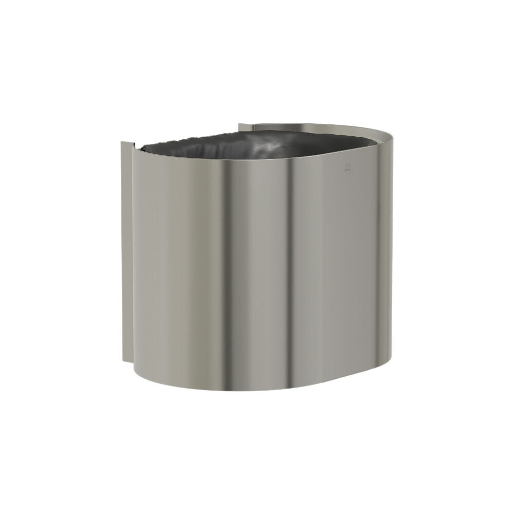 Bradley 3B1-113400-BS Waste Rec-Surface-Small Cap. (P-Shape) Brushed Stainless Sparrow Supply