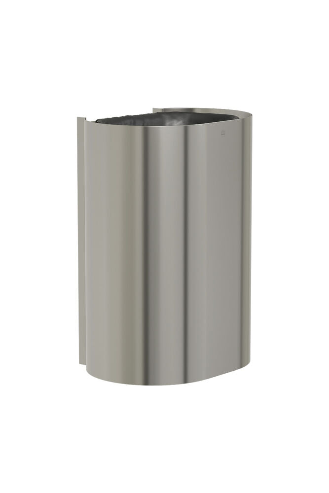 Bradley 3B1-113600-BS Waste Rec- Surface , Large Cap. (P-Shape) Brushed Stainless Sparrow Supply