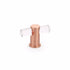 Schaub 401-BRG Lumiere Cabinet T Knob with Acrylic Brushed Rose Gold Finish Sparrow Supply