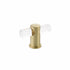 Schaub 401-SB Lumiere Cabinet T Knob with Acrylic Satin Brass Finish Sparrow Supply