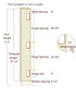 Templaco 40368KF 6 Foot 8 Inch Full Length Template for Three 5/8" Radius 4" Hinges Sparrow Supply