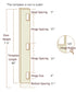Templaco 40370 7 Foot Full Length Template for Three 1/4" Radius 4" Hinges Sparrow Supply