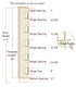 Templaco 40580 8 Foot Full Length Template for 3 or 4, 4" Hinges Sparrow Supply