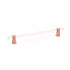 Schaub 408-BRG 8" Center to Center Lumiere Acrylic Cabinet Pull Brushed Rose Gold Finish Sparrow Supply