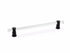 Schaub 408-MB 8" Center to Center Lumiere Acrylic Cabinet Pull Matte Black Finish Sparrow Supply