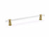Schaub 408-SB 8" Center to Center Lumiere Acrylic Cabinet Pull Satin Brass Finish Sparrow Supply